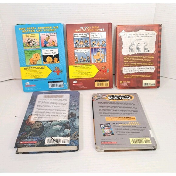 Childrens Book Lot (5) Wimpy Kid, Dog Man Captain Underpants Last Kids On Earth - Picture 2 of 7